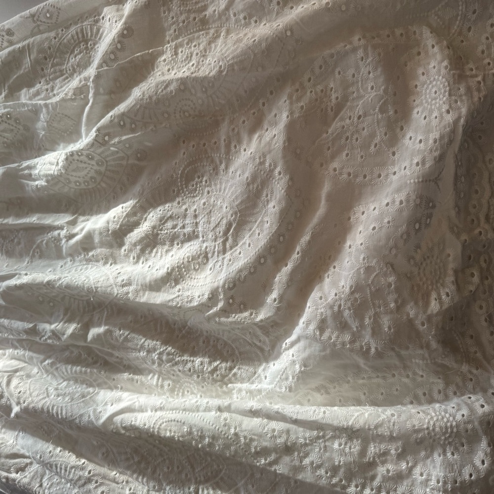 🌸Fortunate One White Eyelet Maxi Skirt XS NWT Coastal Resort Santorini☀️ - Picture 6 of 9